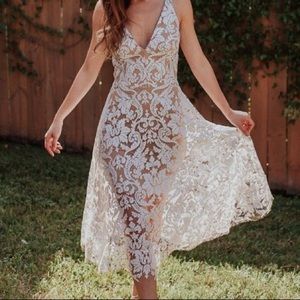 Gorgeous Dress the Population sequin midi dress